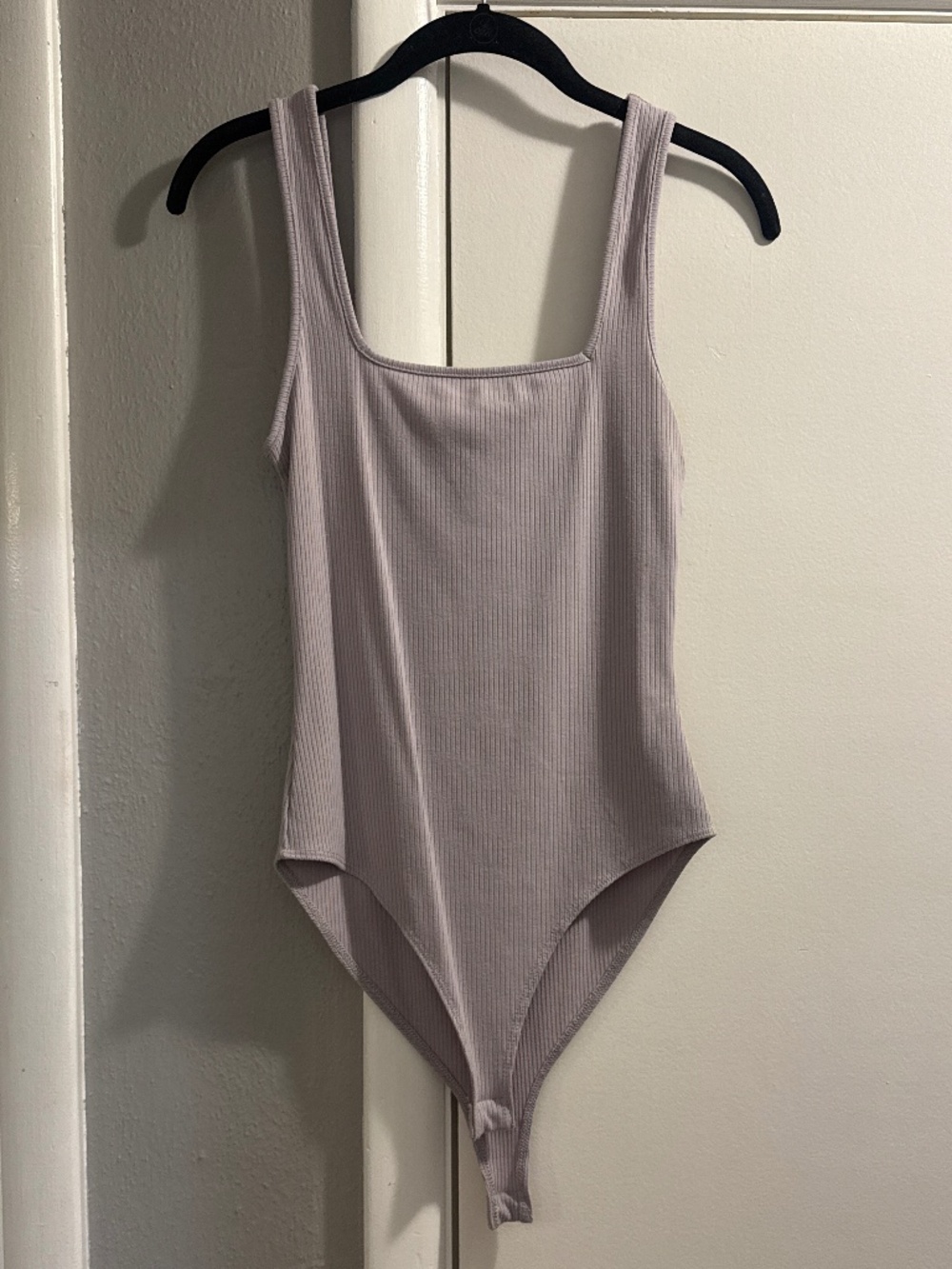 Grey Ribbed Bodysuit